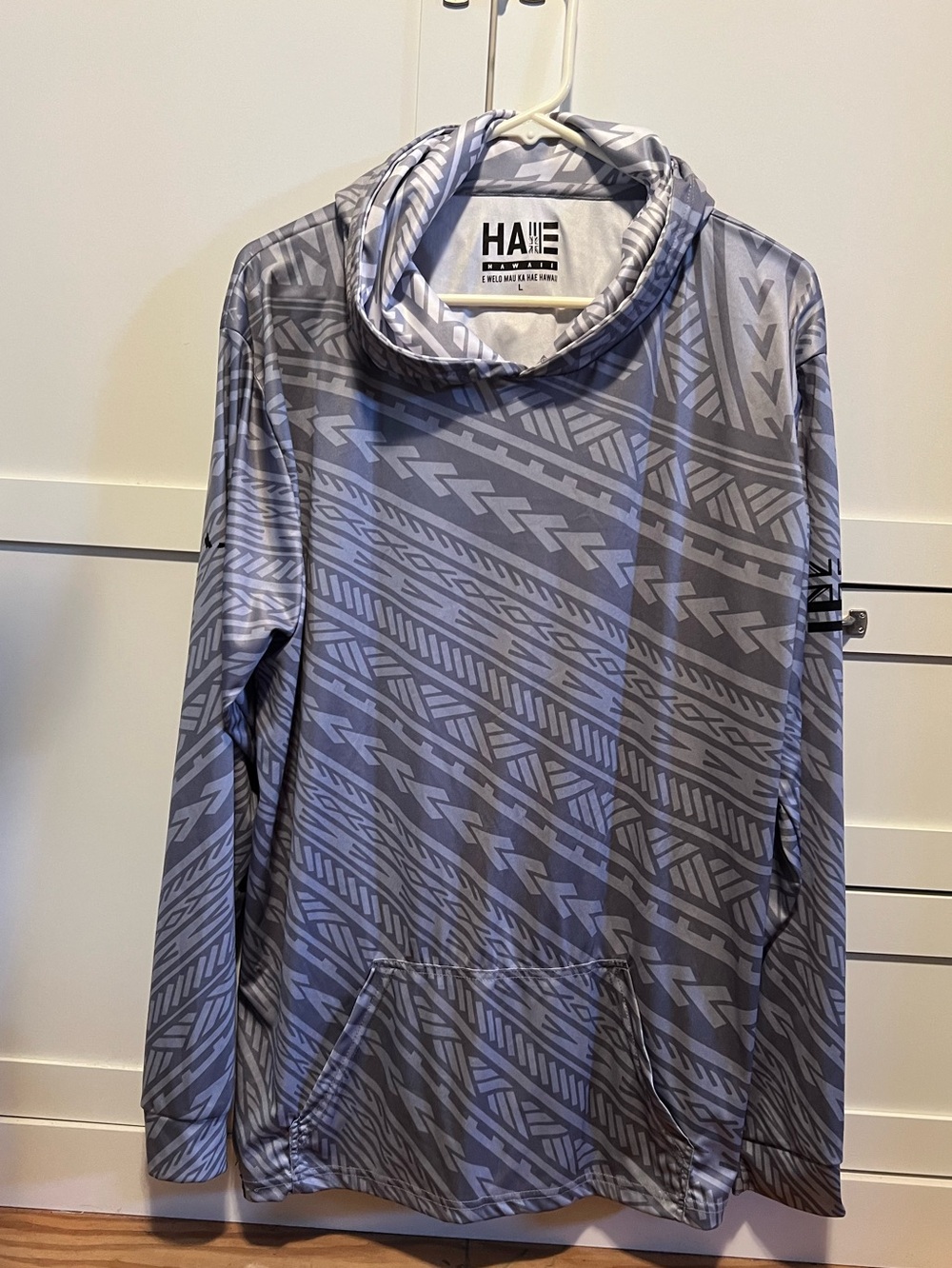 Hae Hawaii KAKAU GRAY SUBLIMATED HOODED LONG SLEEVE DRIFIT